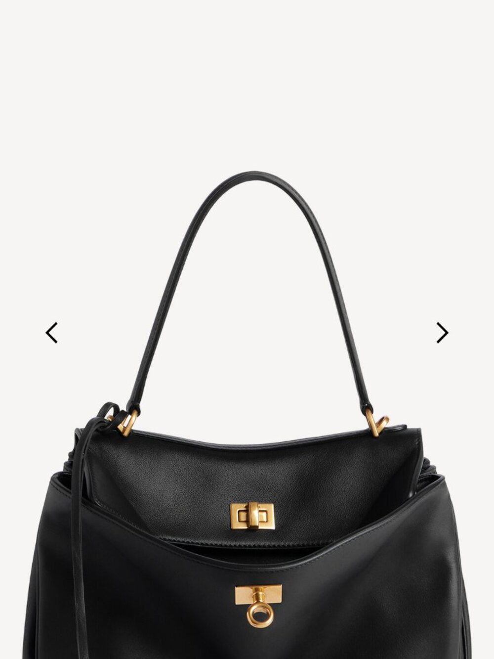 Balenciaga Women's Rodeo HandBag in Black,Smooth Calfskin Aged-Gold Hardware - Picture 14 of 16